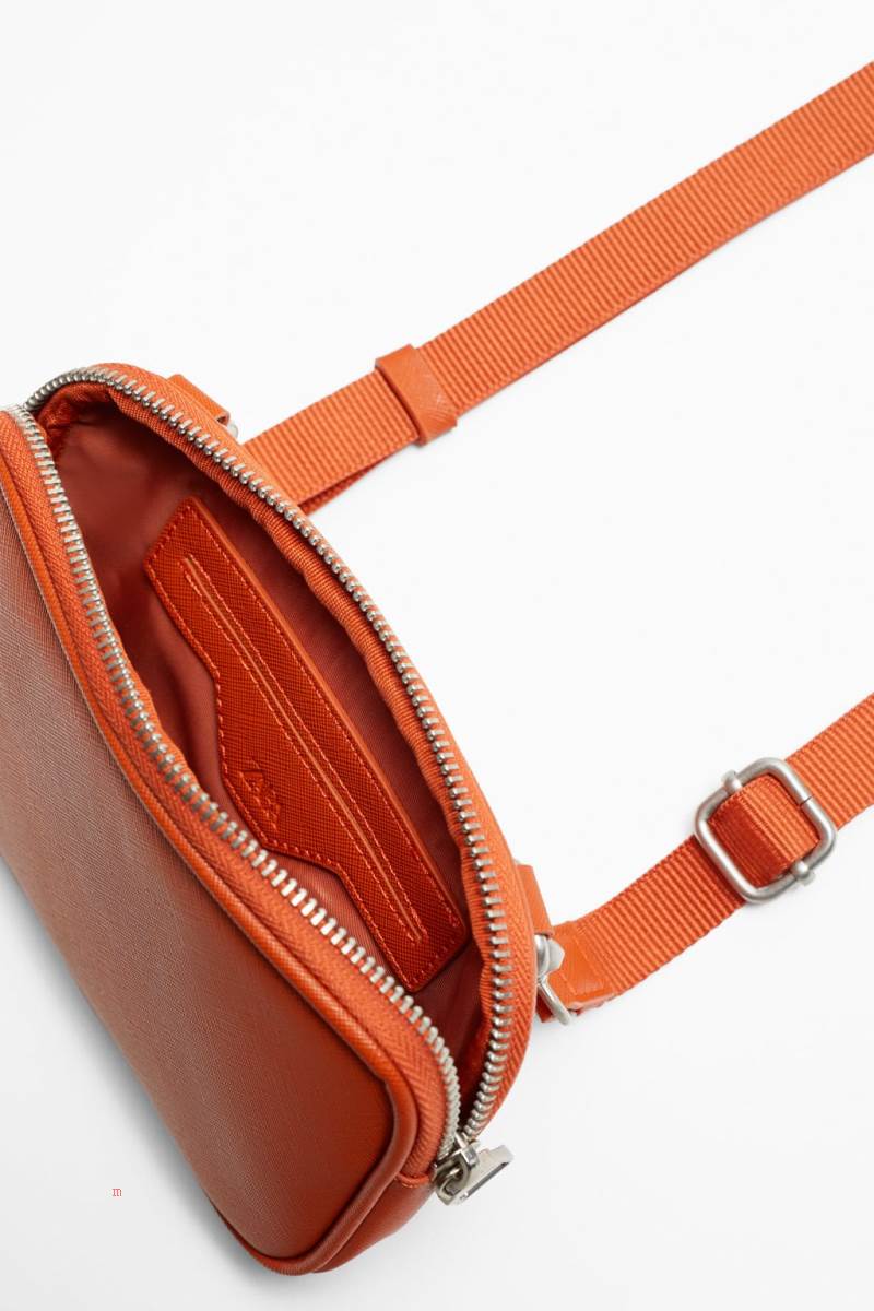 ZARA EMBOSSED MOBILE PHONE CARRYING CASE Telefonväska Herr Orange | IVSWG-2715