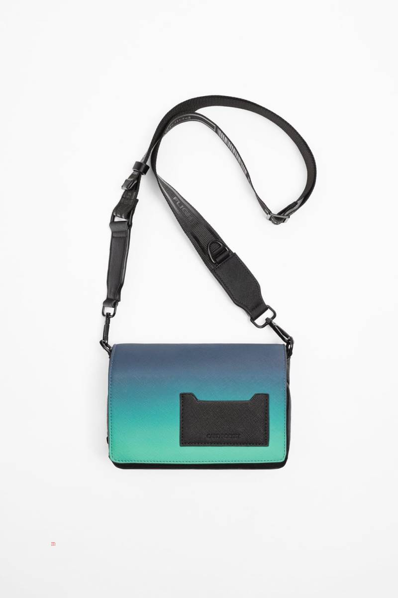 ZARA EMBOSSED Messenger Väska Herr Gröna | MXDYQ-4265