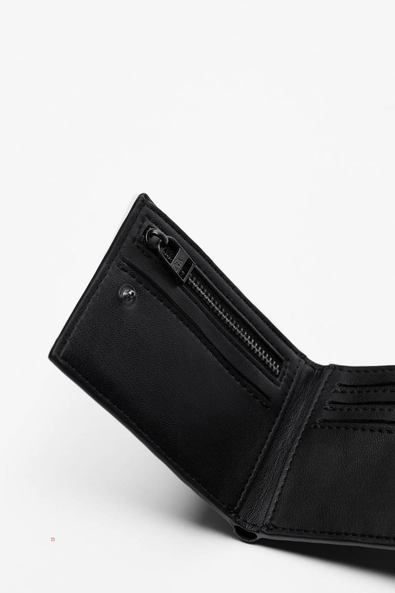 ZARA EMBOSSED Plånbok Herr Svarta | TISPV-5983