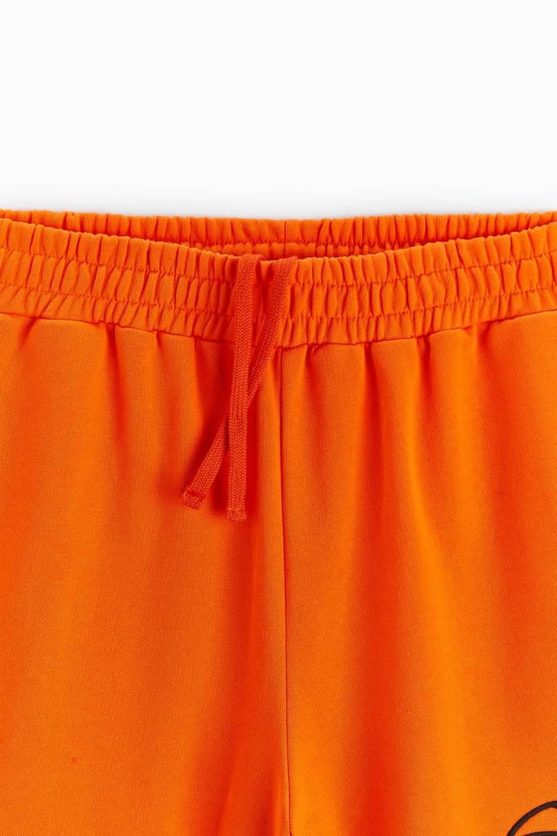 ZARA EMBROIDERED BASKETBALL BERMUDA Shorts Herr Orange | ACTKU-2957
