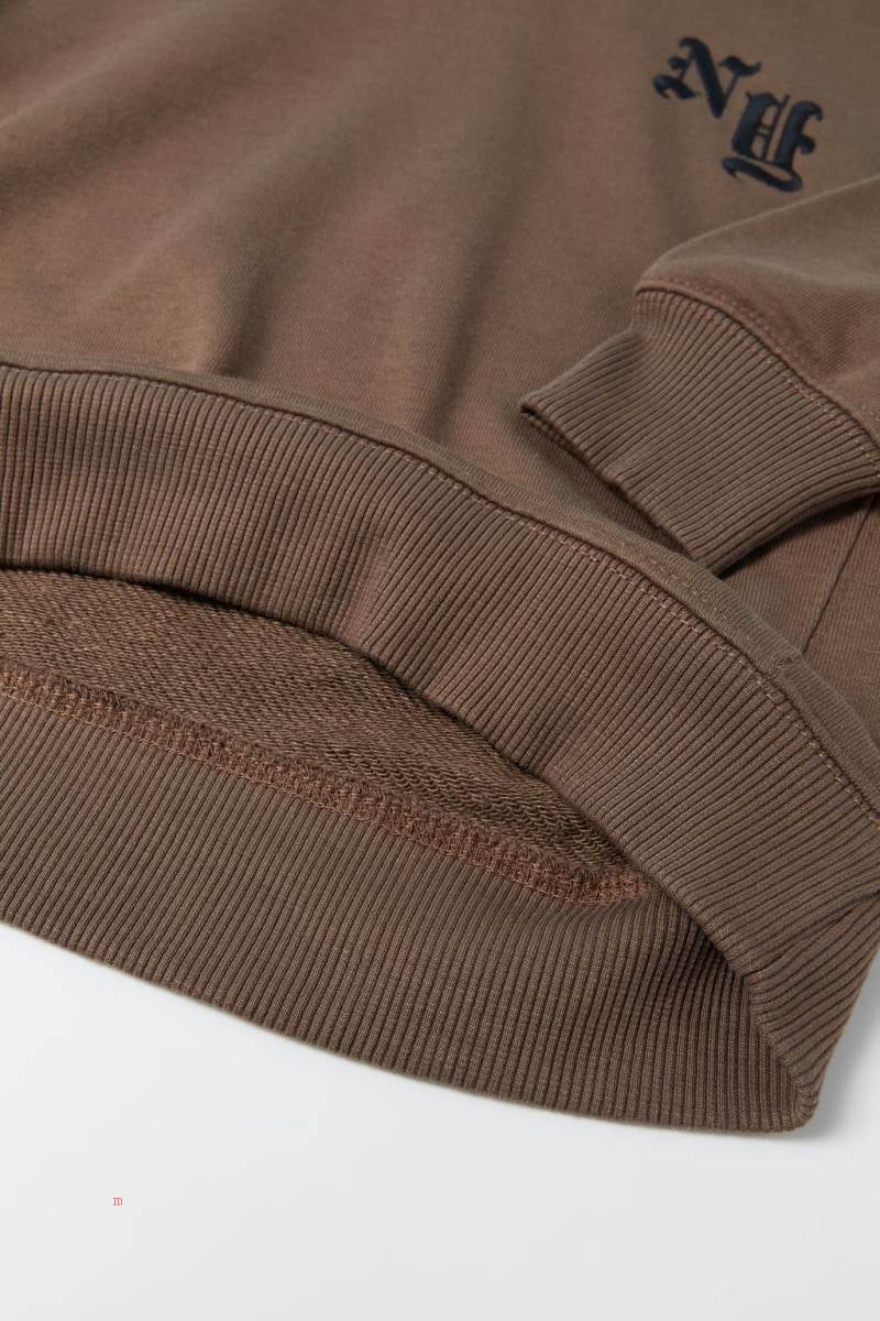 ZARA EMBROIDERED Hoodie Tjej Bruna | YRZJM-7346