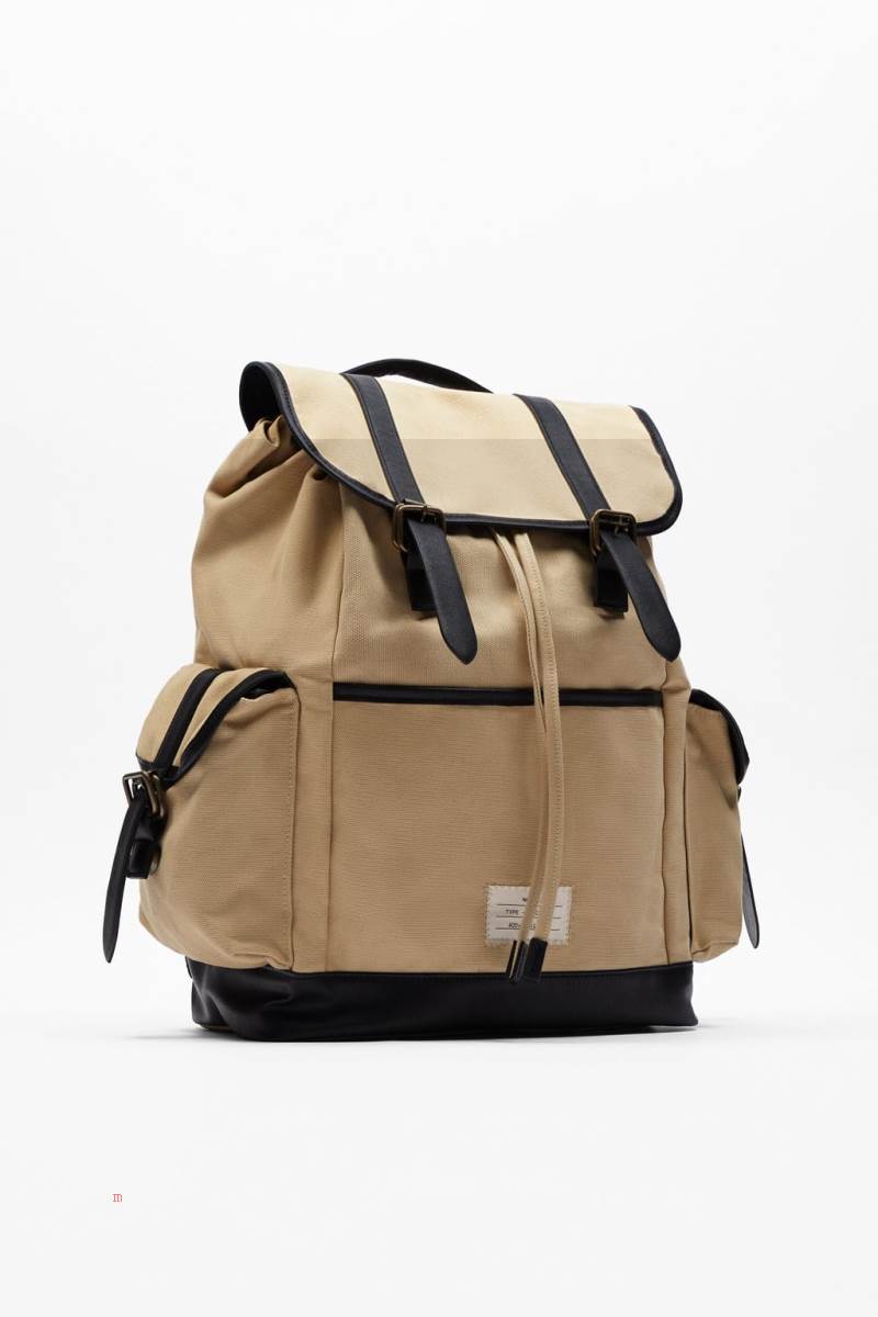ZARA EXPLORER CANVAS Ryggsäck Herr Vita | CRUPQ-5879
