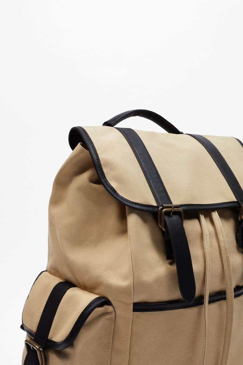ZARA EXPLORER CANVAS Ryggsäck Herr Vita | CRUPQ-5879