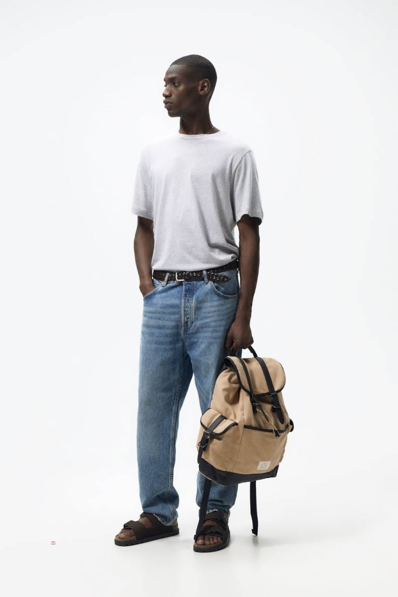 ZARA EXPLORER CANVAS Ryggsäck Herr Vita | CRUPQ-5879