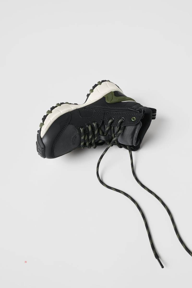 ZARA EXPLORER HIGH-TOP Sneakers Pojke Svarta | LDBYK-0762