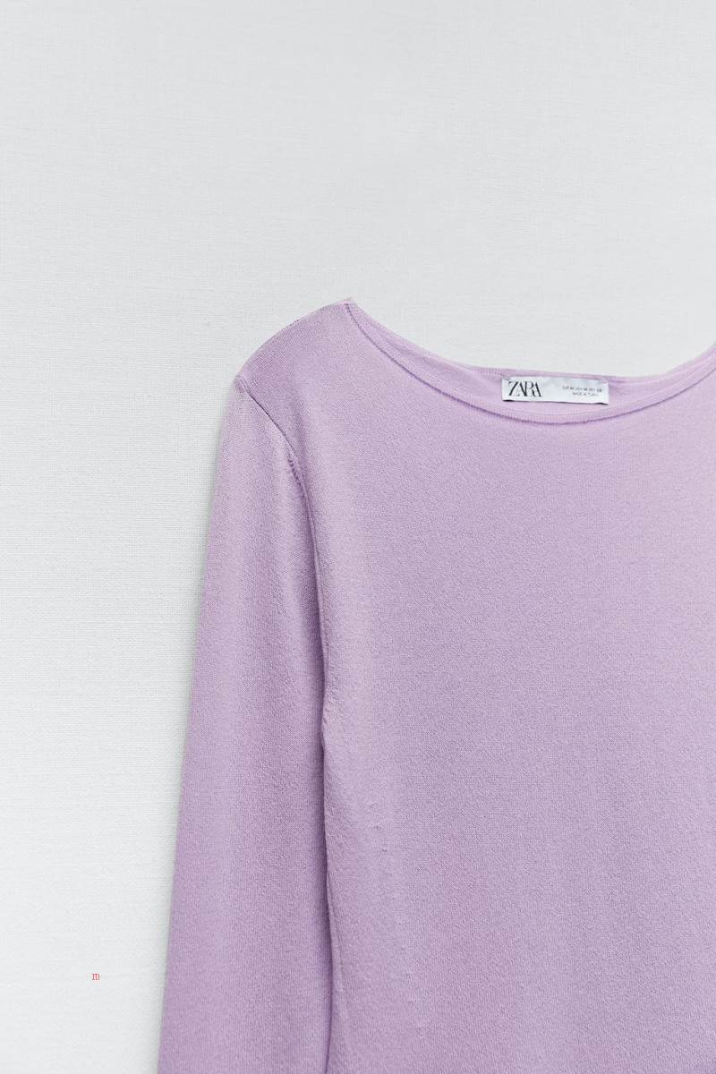 ZARA EXTRA-FINE KNIT Tröjor Dam Ljuslila | VGPOL-6928