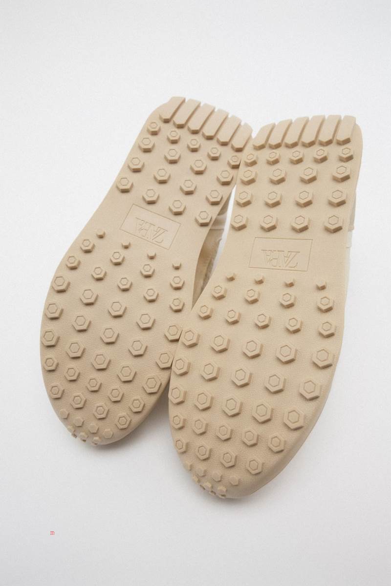 ZARA FABRIC RUNNING Träningsskor Dam Beige | ZANIT-0923