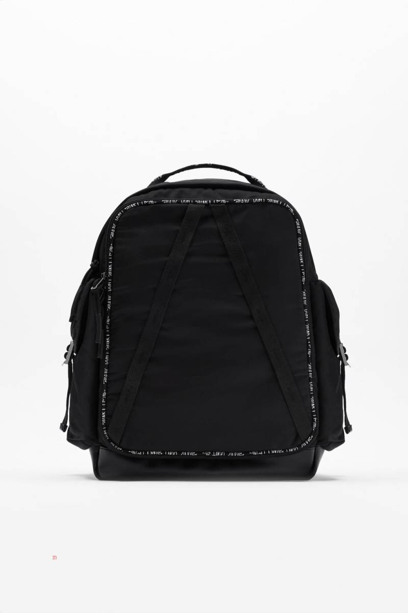 ZARA FABRIC Ryggsäck Herr Svarta | NTKGZ-5143
