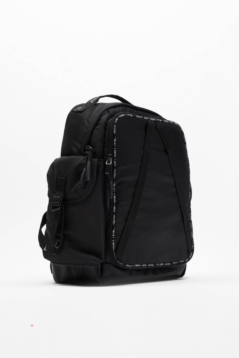 ZARA FABRIC Ryggsäck Herr Svarta | NTKGZ-5143