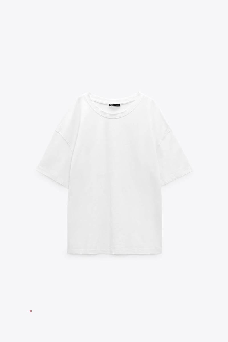 ZARA FADED-EFFECT T-shirt Dam Vita | YXVLC-1562