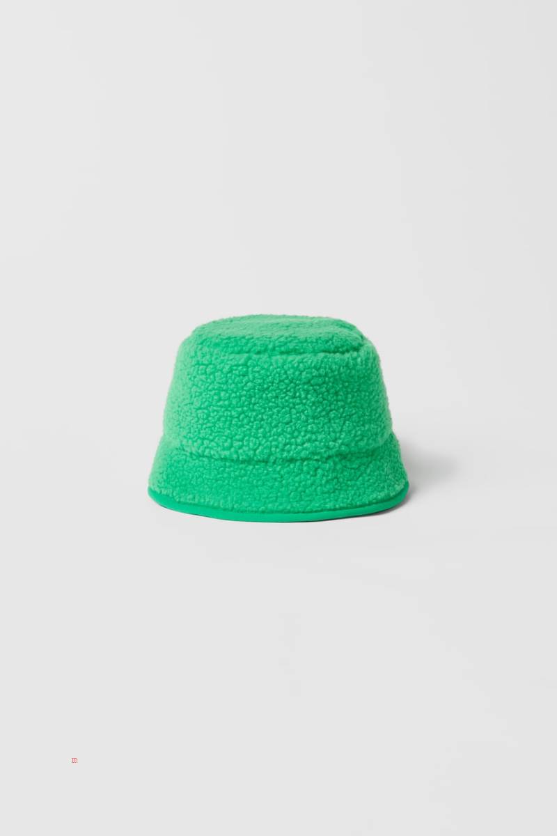 ZARA FAUX SHEARLING Hatt Tjej Gröna | RTZGO-2546