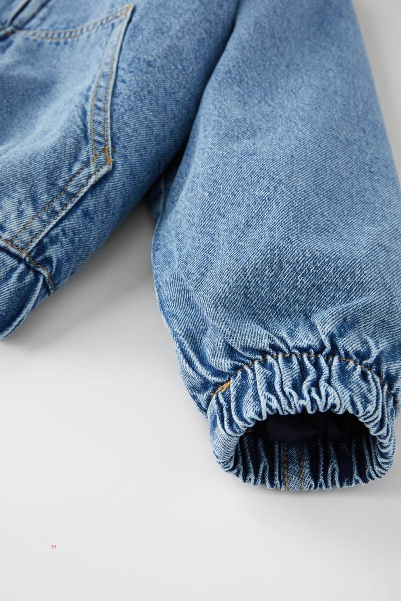 ZARA FAUX SHEARLING Jeansjacka Pojke Blå | MQSGR-6924