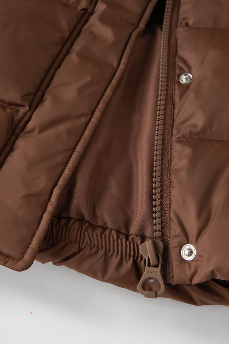 ZARA FEATHER Dunjackor Pojke Choklad | RBYEW-2541