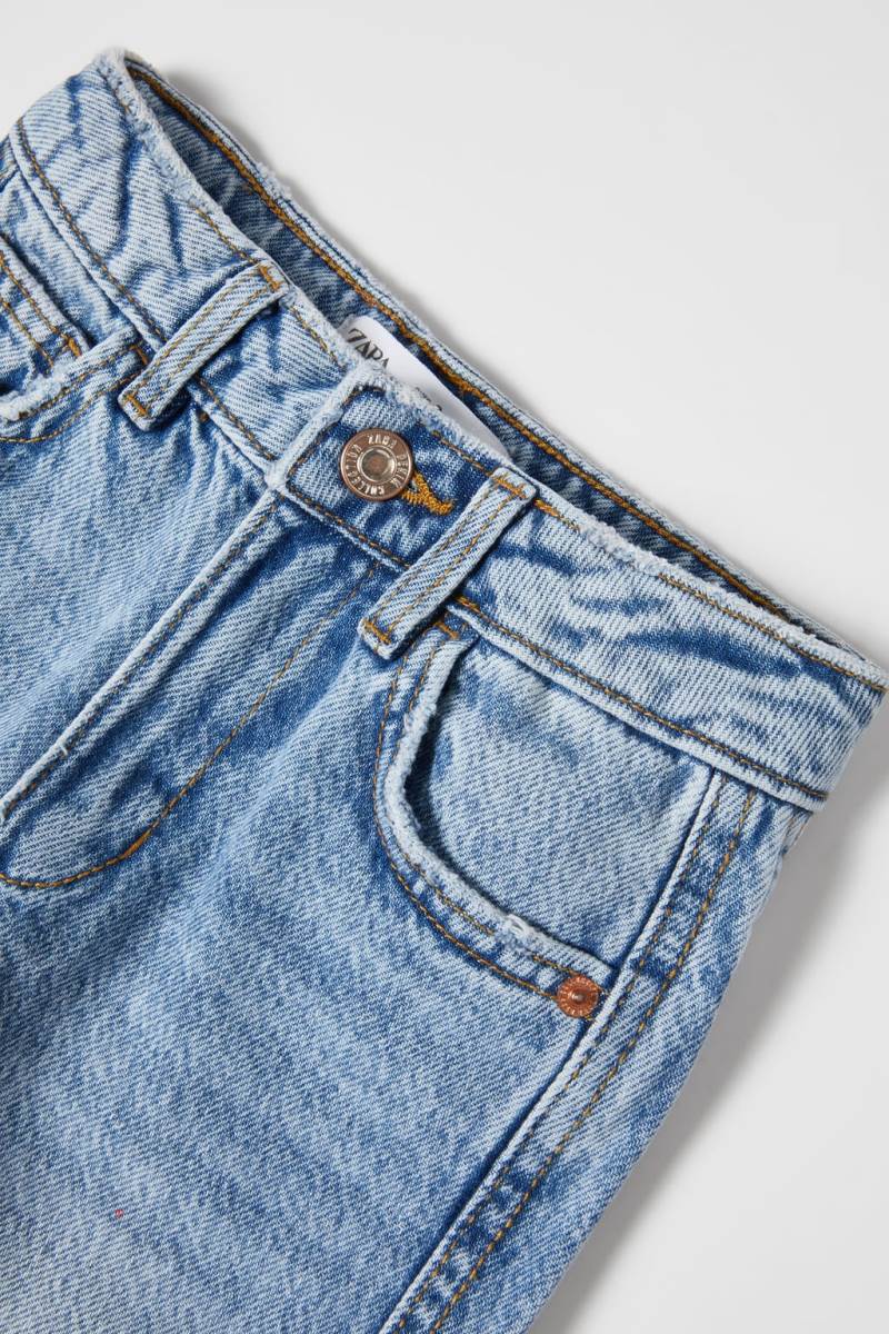 ZARA FLARED FULL-LENGTH Jeans Tjej Blå | RYLQP-7143