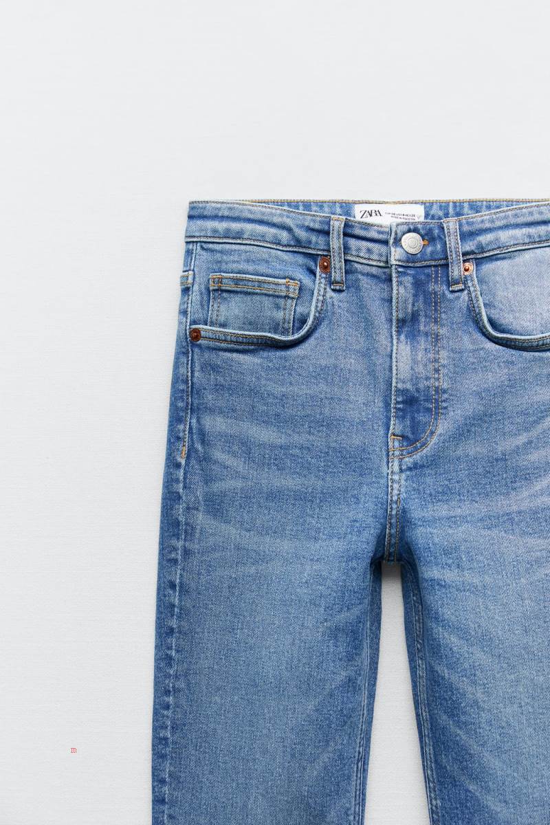 ZARA FLARED FULL-LENGTH TRF Jeans Dam Blå | ETGSX-0569
