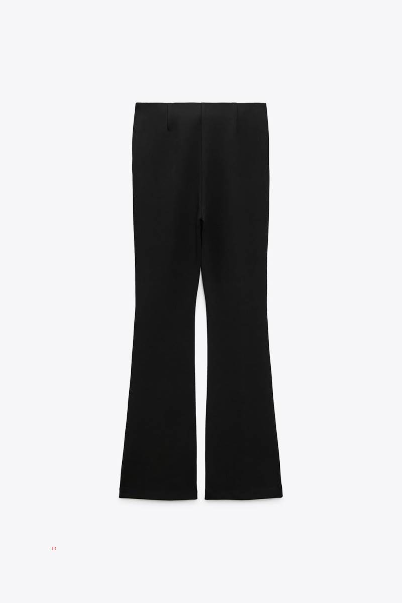 ZARA FLARED Leggings Dam Svarta | RVTOG-4302
