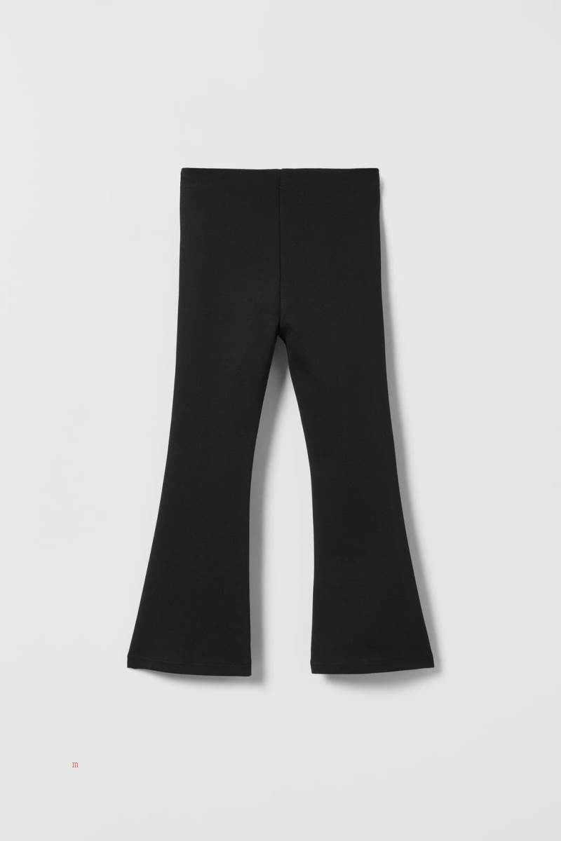 ZARA FLARED PONTE DI ROMA KNIT Leggings Tjej Svarta | NJOBR-1423