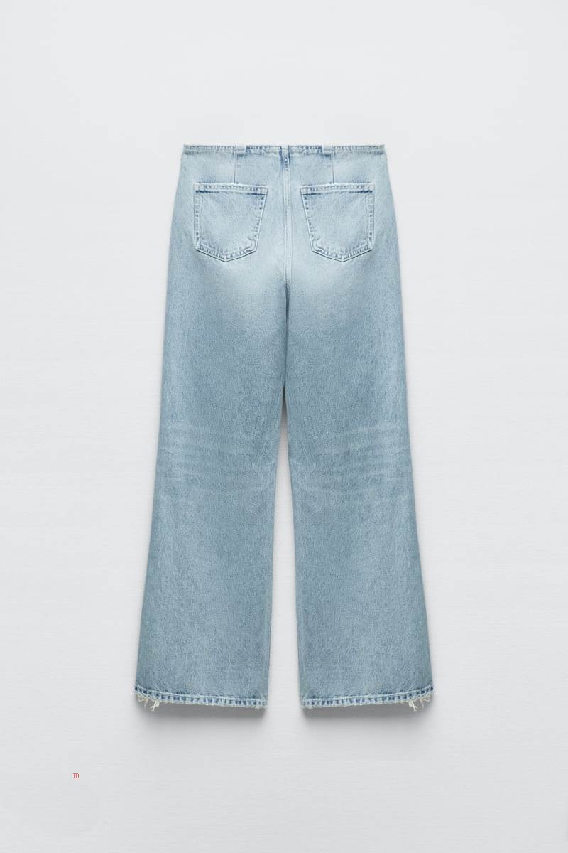 ZARA FLARED TRF Jeans Dam Blå | SWEYN-4785