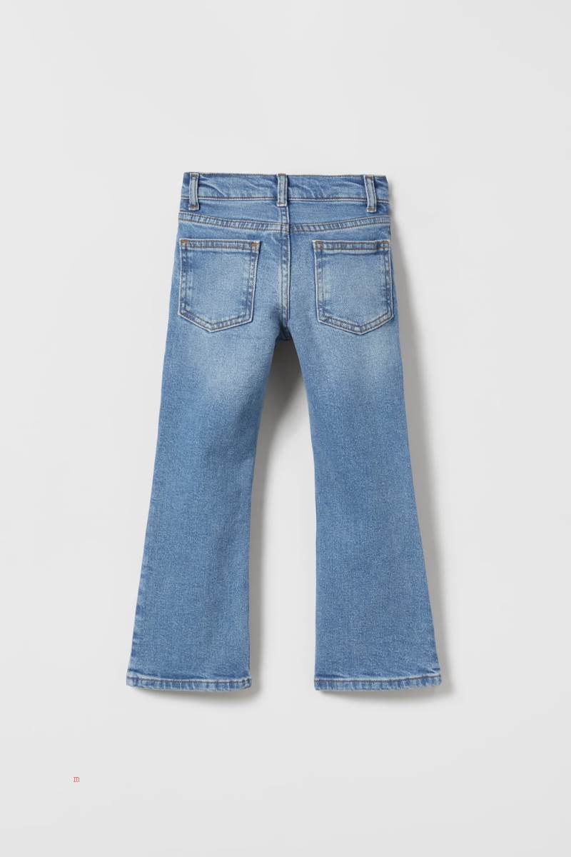 ZARA FLARED WITH RHINESTONES Jeans Tjej Blå | NJIDT-2671