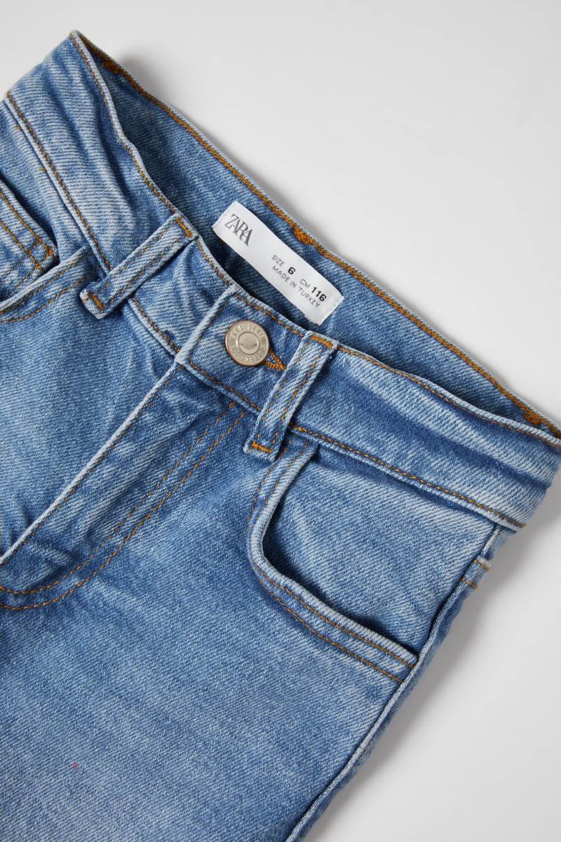 ZARA FLARED WITH RHINESTONES Jeans Tjej Blå | NJIDT-2671