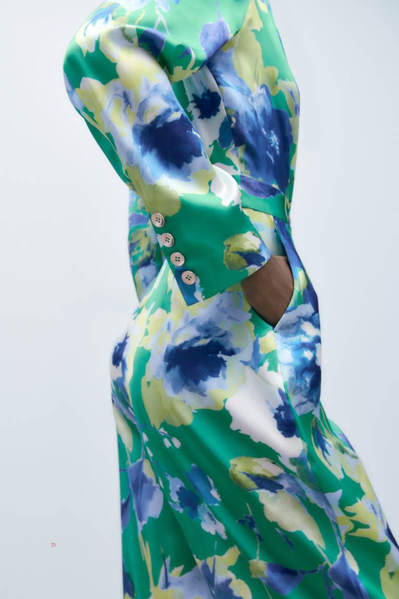 ZARA FLORAL PRINT Jumpsuit Dam Olika Färger Röda | SEXDL-5309