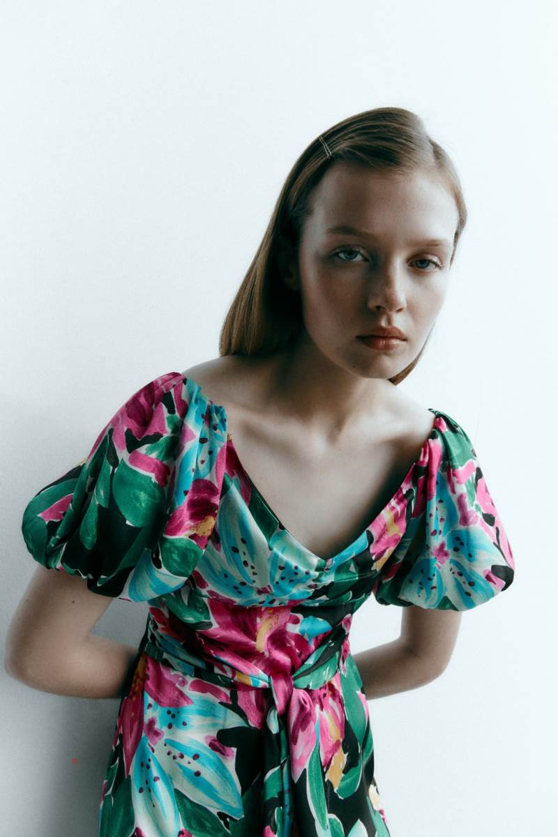 ZARA FLORAL PRINT Jumpsuit Dam Olika Färger Röda | THDRY-5042