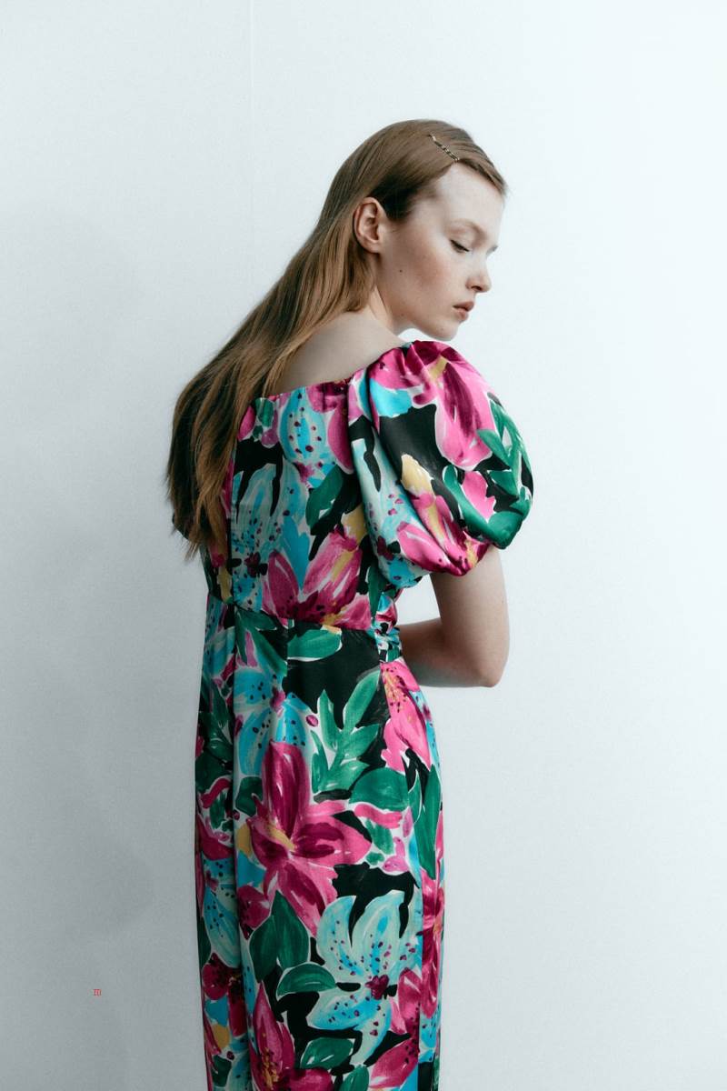 ZARA FLORAL PRINT Jumpsuit Dam Olika Färger Röda | THDRY-5042