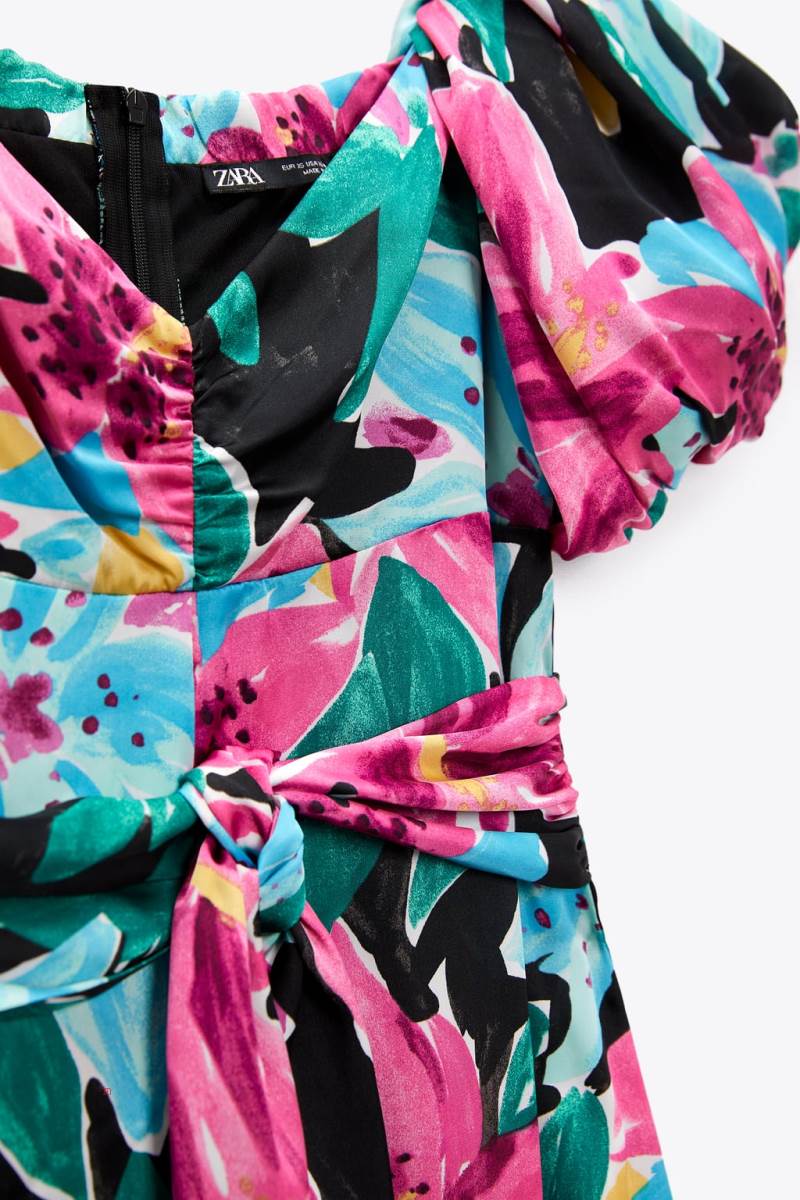 ZARA FLORAL PRINT Jumpsuit Dam Olika Färger Röda | THDRY-5042
