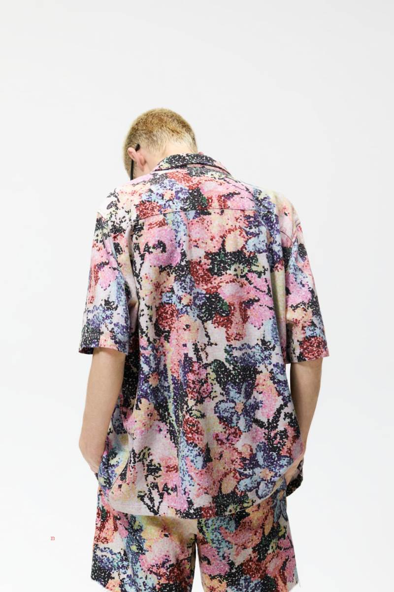 ZARA FLORAL PRINT Övertröja Herr Olika Färger Röda | JRAFG-3249