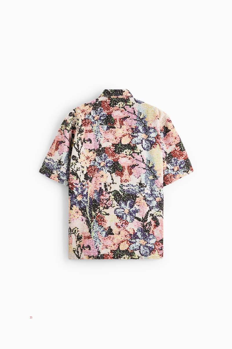 ZARA FLORAL PRINT Övertröja Herr Olika Färger Röda | JRAFG-3249