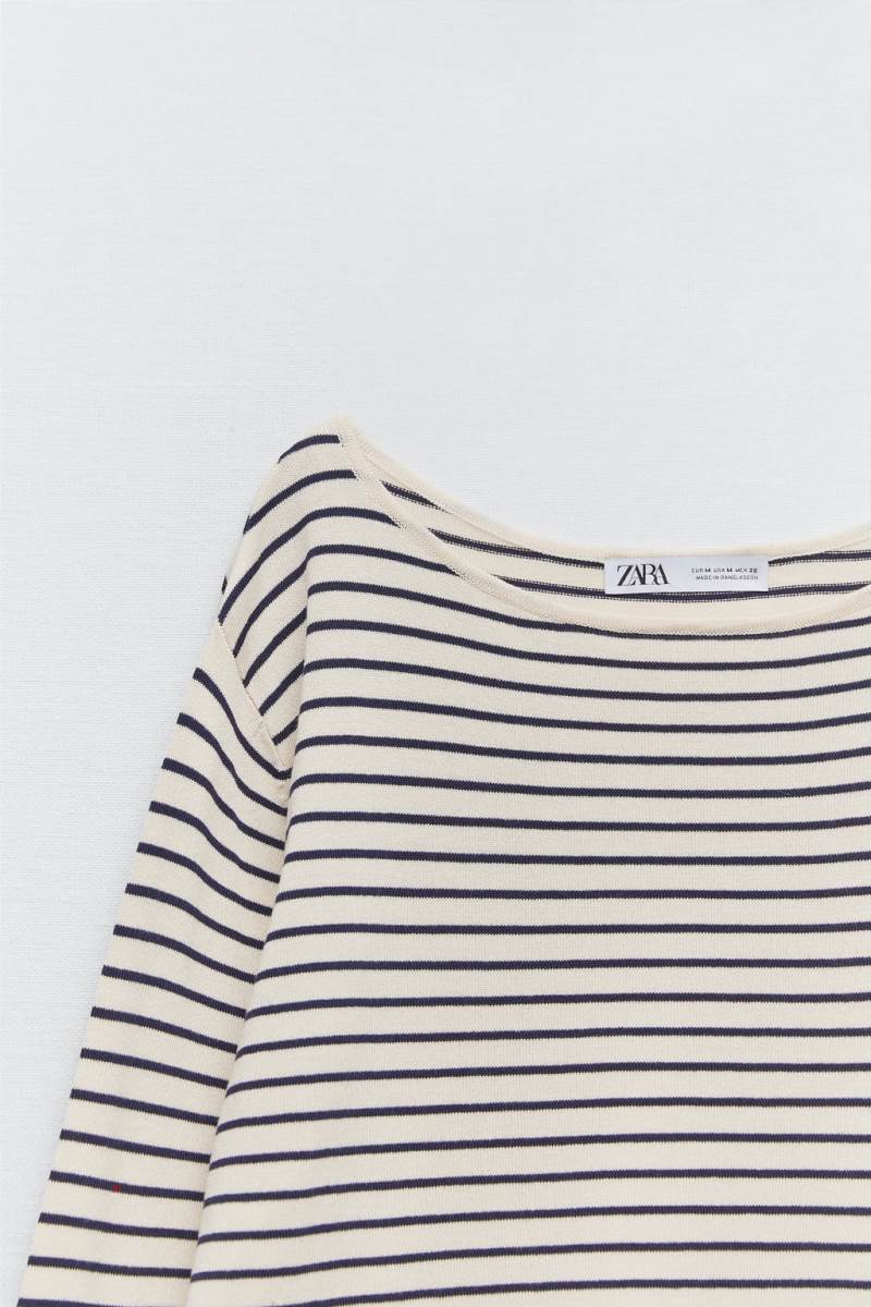 ZARA FLOWING KNIT Tröjor Dam Marinblå | PXMOY-3726