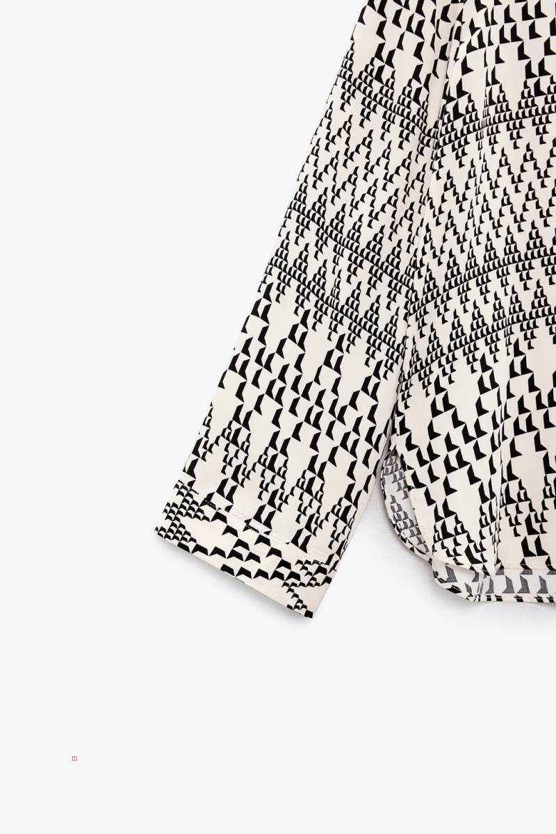 ZARA FLOWING PRINTED Skjorta Dam Grå Vita | QSJFZ-5012