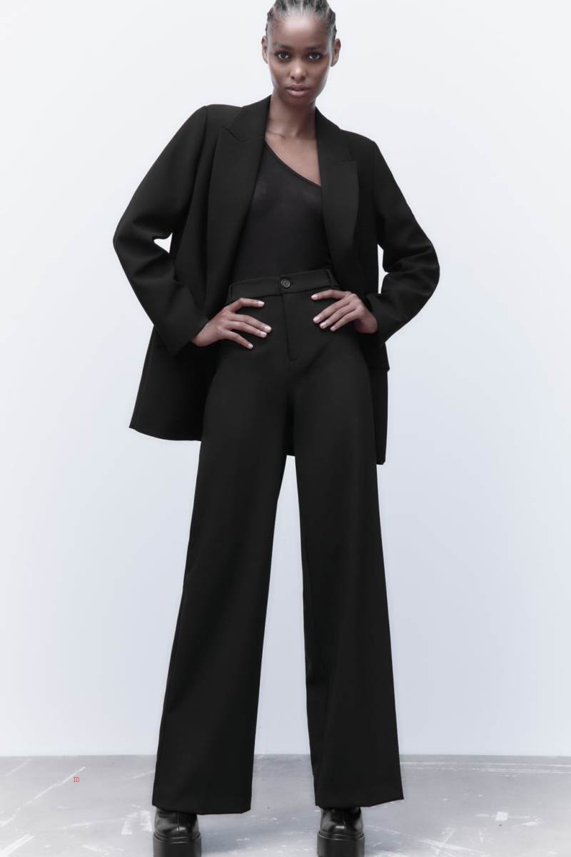 ZARA FULL LENGTH Byxor Dam Svarta | EINBR-0869