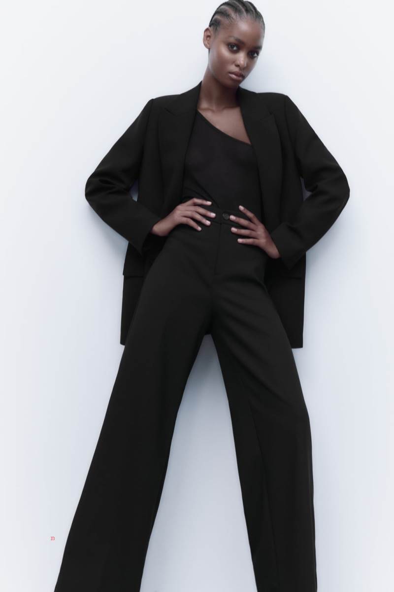 ZARA FULL LENGTH Byxor Dam Svarta | EINBR-0869