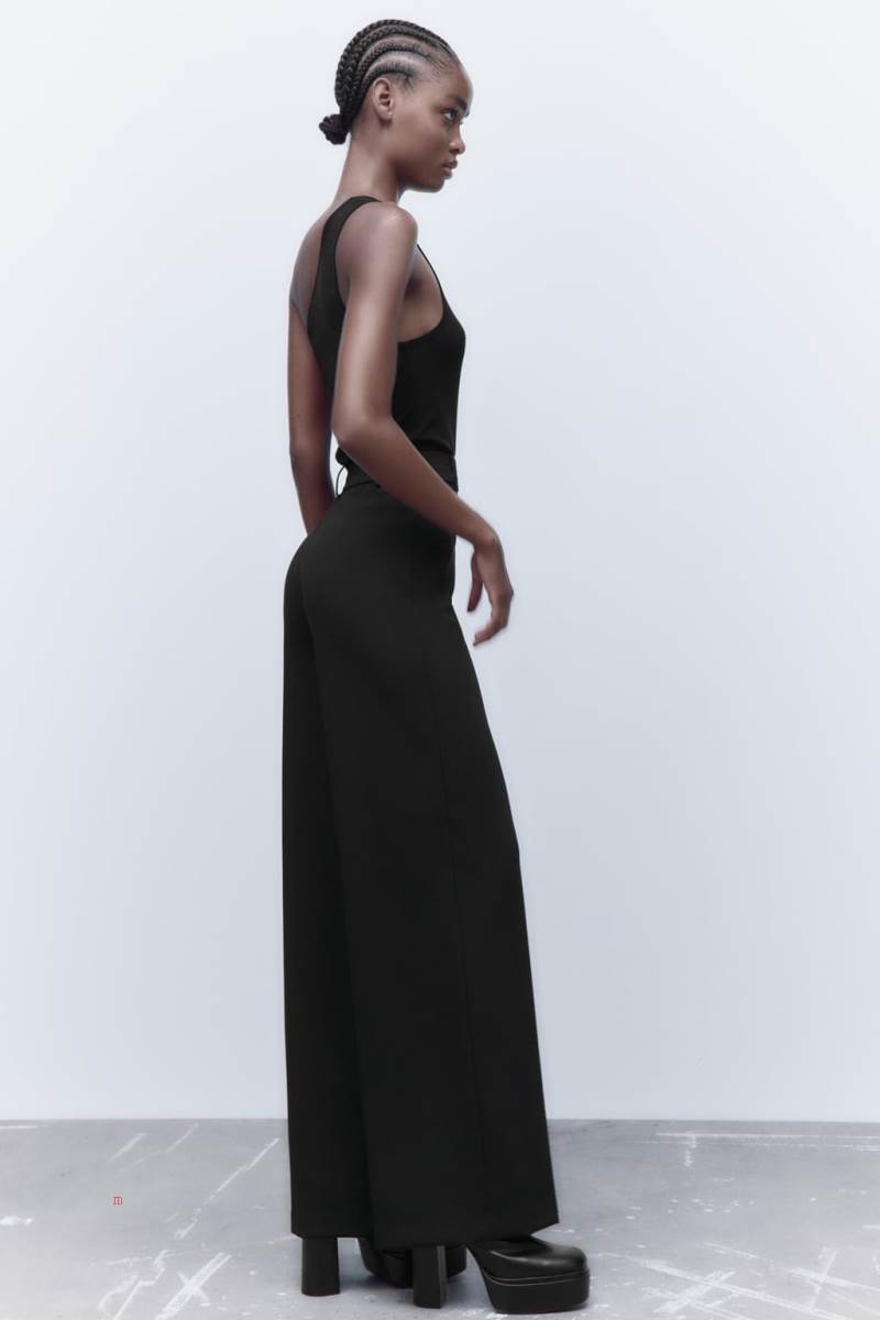 ZARA FULL LENGTH Byxor Dam Svarta | EINBR-0869
