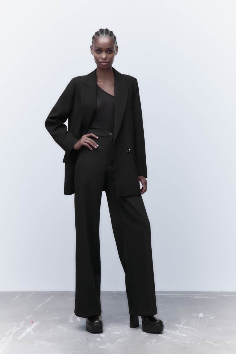 ZARA FULL LENGTH Byxor Dam Svarta | EINBR-0869