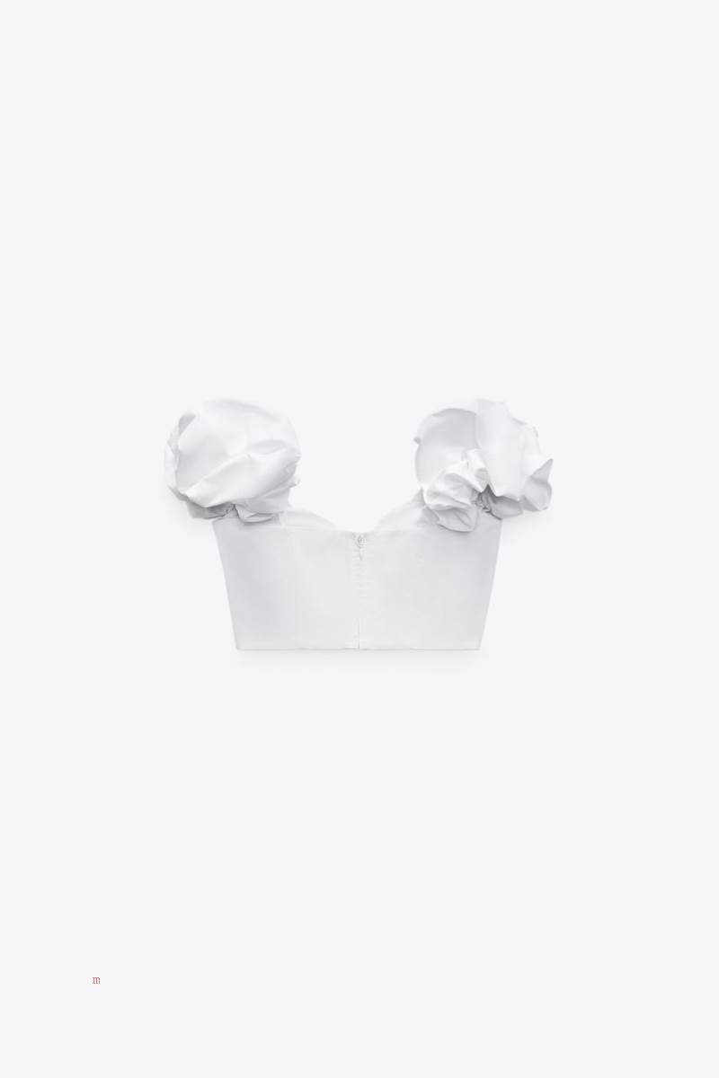 ZARA FULL POPLIN TOP Crop Top Dam Vita | KEPOY-4092