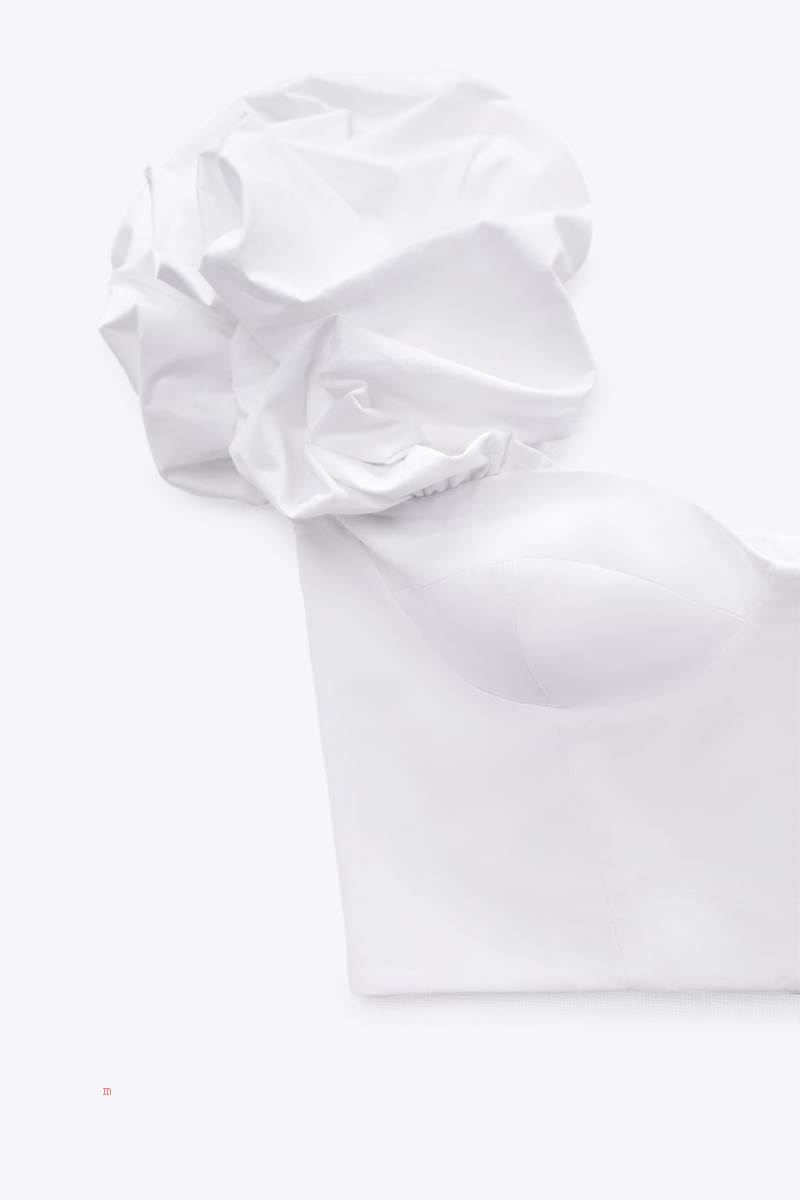 ZARA FULL POPLIN TOP Crop Top Dam Vita | KEPOY-4092
