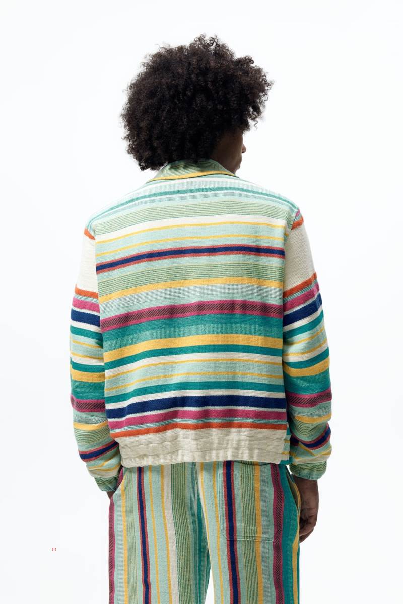 ZARA GEOMETRIC JACQUARD Jacka Herr Olika Färger Röda | ILKSG-9162