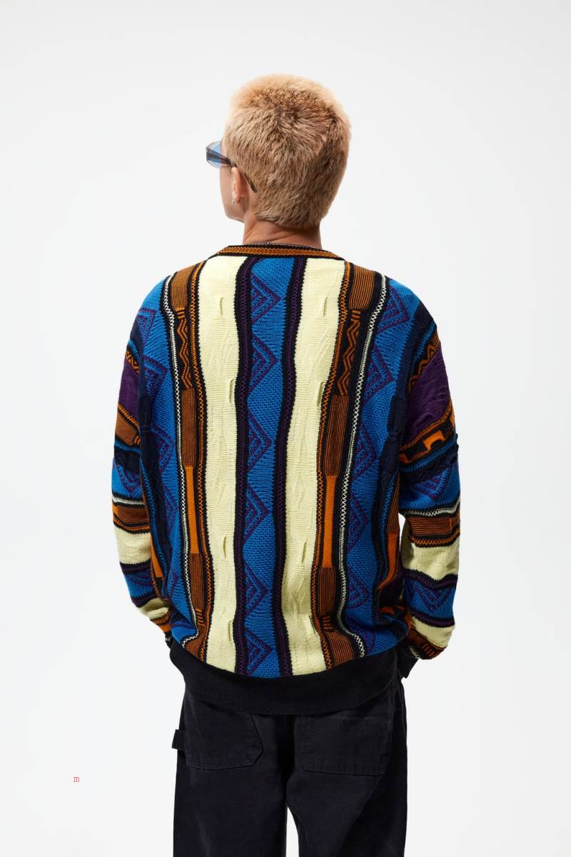 ZARA GEOMETRIC JACQUARD Tröjor Herr Orange | EDICK-5906