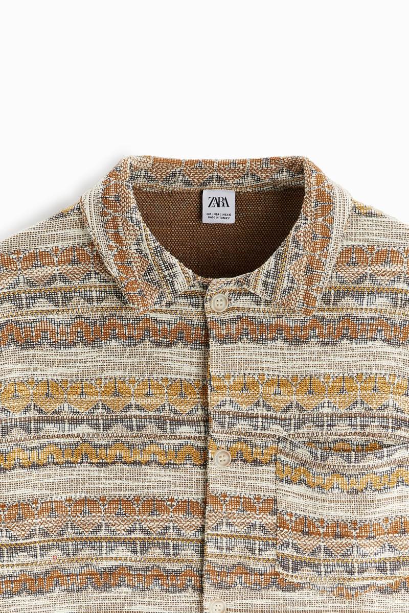 ZARA GEOMETRIC JACQUARD Övertröja Herr Svarta | GUNZL-3074