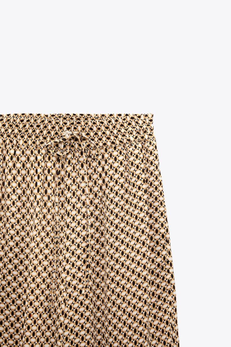 ZARA GEOMETRIC PRINT Byxor Dam Olika Färger Röda | MPWKA-2387