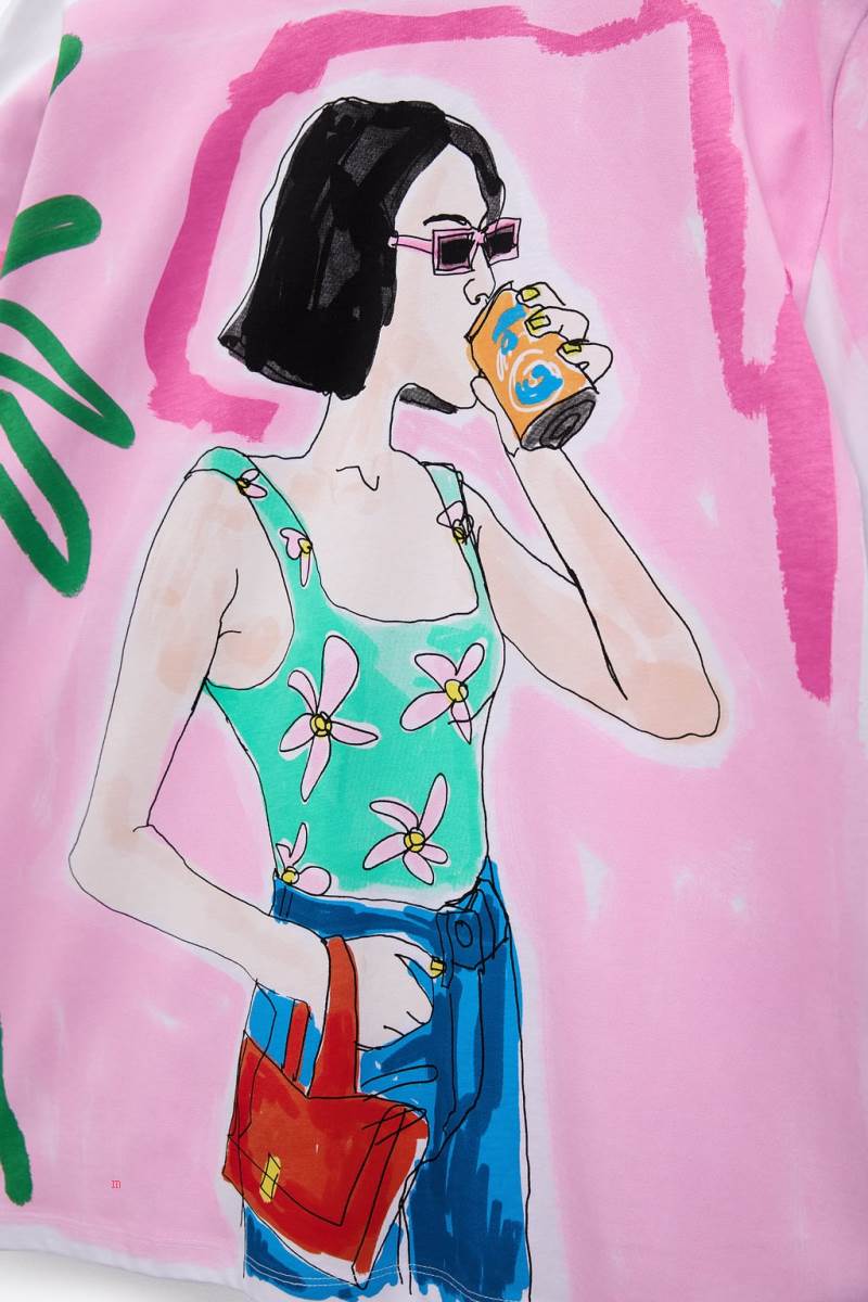 ZARA GIRL PRINT T-shirt Dam Vita | IGBWO-9684