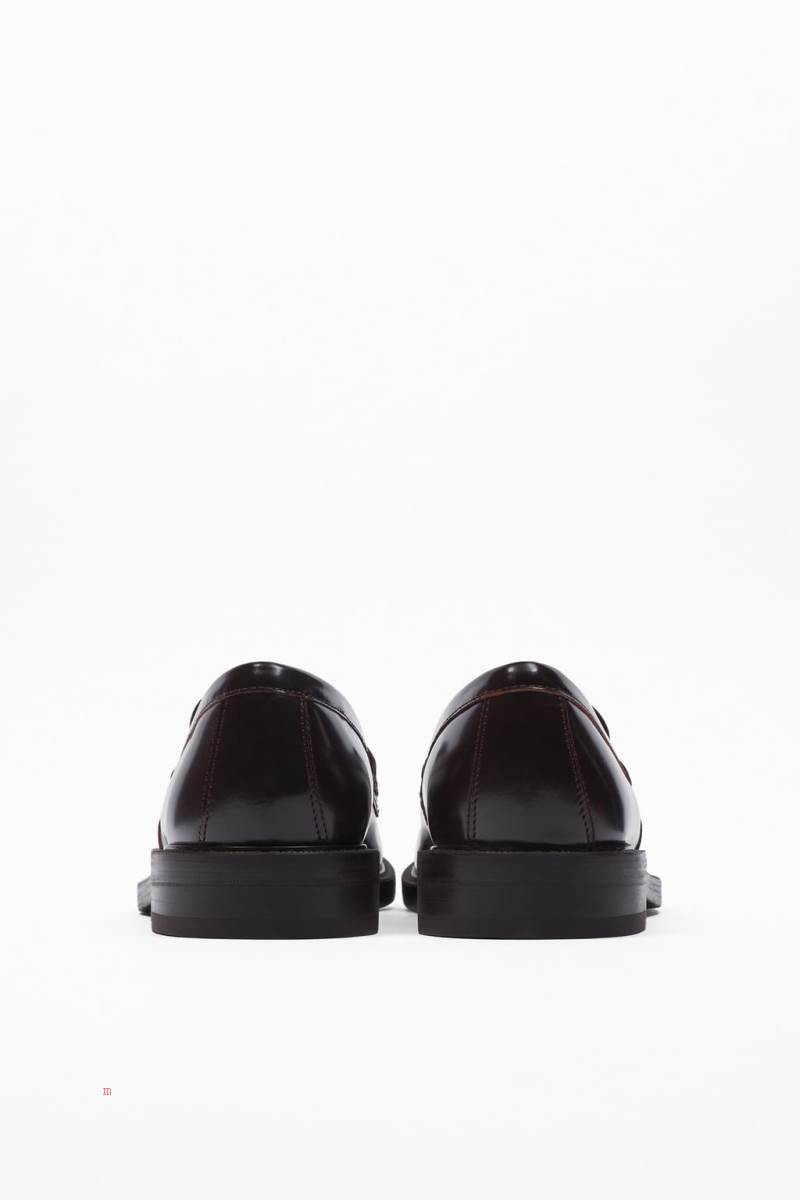 ZARA GLOSSY LEATHER Loafers Herr Bruna | MTUNH-6234