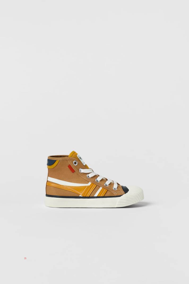 ZARA GOLA X ZARA HIGH-TOP Sneakers Pojke Olika Färger Röda | CSMVN-3254