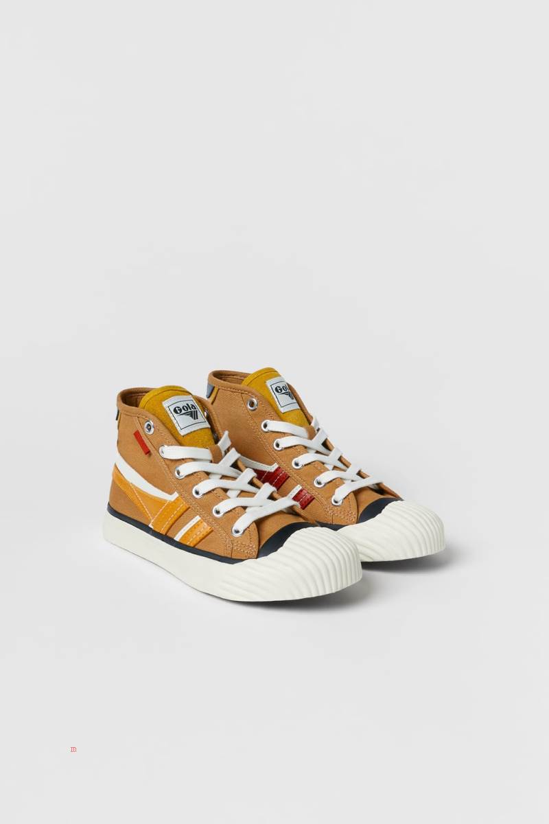 ZARA GOLA X ZARA HIGH-TOP Sneakers Pojke Olika Färger Röda | CSMVN-3254