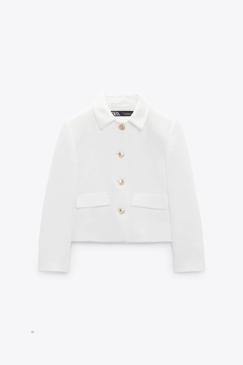 ZARA GOLDEN BUTTON Jacka Dam Vita | RUDMF-9467