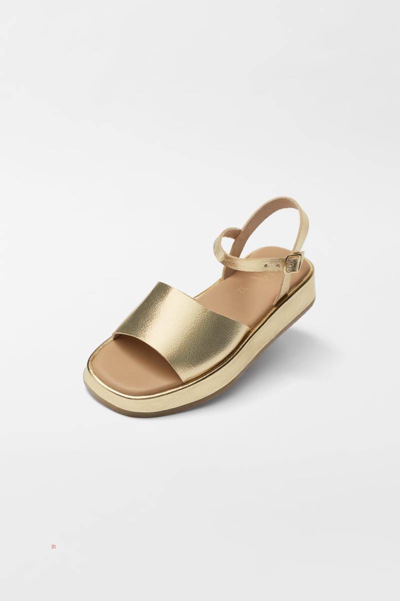 ZARA GOLDEN Sandaler Tjej Guld | KBXZG-8109