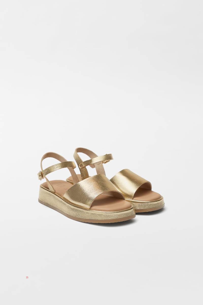 ZARA GOLDEN Sandaler Tjej Guld | KBXZG-8109