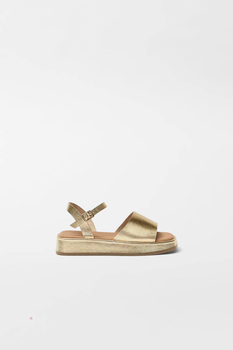 ZARA GOLDEN Sandaler Tjej Guld | KBXZG-8109